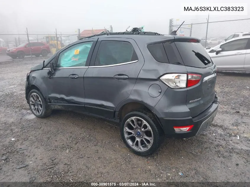 2020 Ford Ecosport Titanium VIN: MAJ6S3KLXLC383323 Lot: 38901575