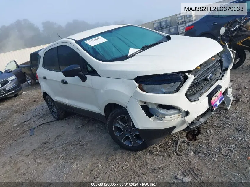 2020 Ford Ecosport S VIN: MAJ3S2FE2LC379033 Lot: 39328085