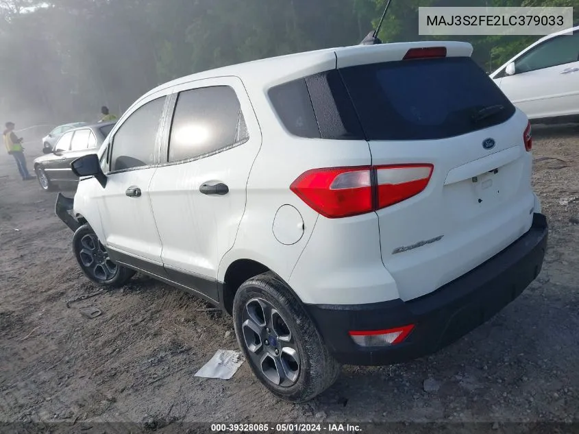 2020 Ford Ecosport S VIN: MAJ3S2FE2LC379033 Lot: 39328085