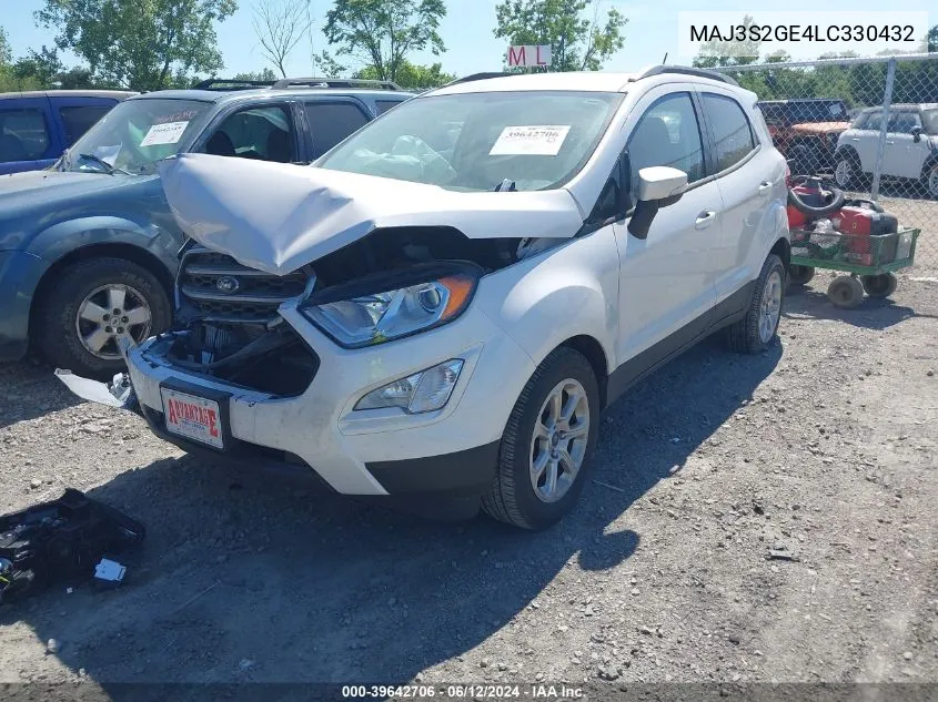 2020 Ford Ecosport Se VIN: MAJ3S2GE4LC330432 Lot: 39642706