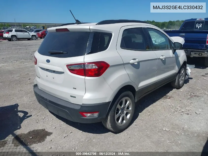 2020 Ford Ecosport Se VIN: MAJ3S2GE4LC330432 Lot: 39642706