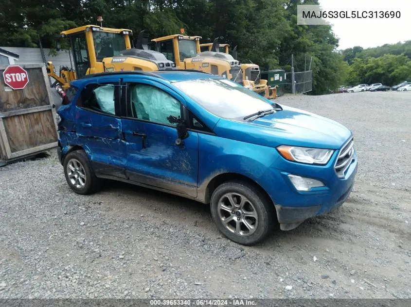 2020 Ford Ecosport Se VIN: MAJ6S3GL5LC313690 Lot: 39653340