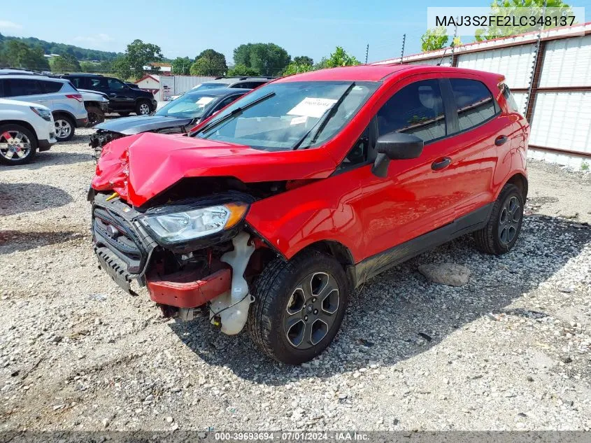 2020 Ford Ecosport S VIN: MAJ3S2FE2LC348137 Lot: 39693694