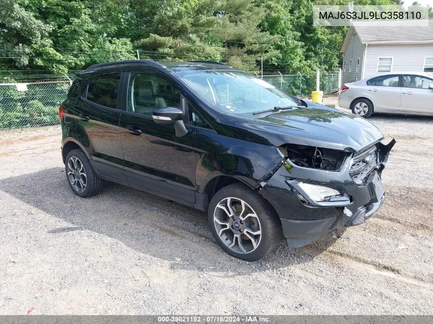 2020 Ford Ecosport Ses VIN: MAJ6S3JL9LC358110 Lot: 39821182