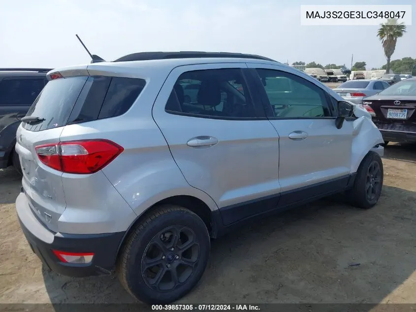 2020 Ford Ecosport Se VIN: MAJ3S2GE3LC348047 Lot: 39857305