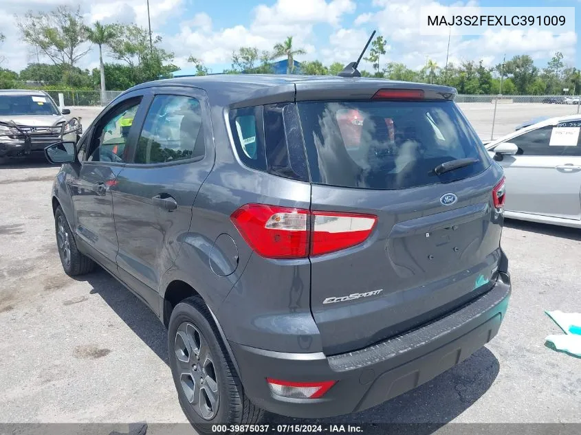 2020 Ford Ecosport S VIN: MAJ3S2FEXLC391009 Lot: 39875037