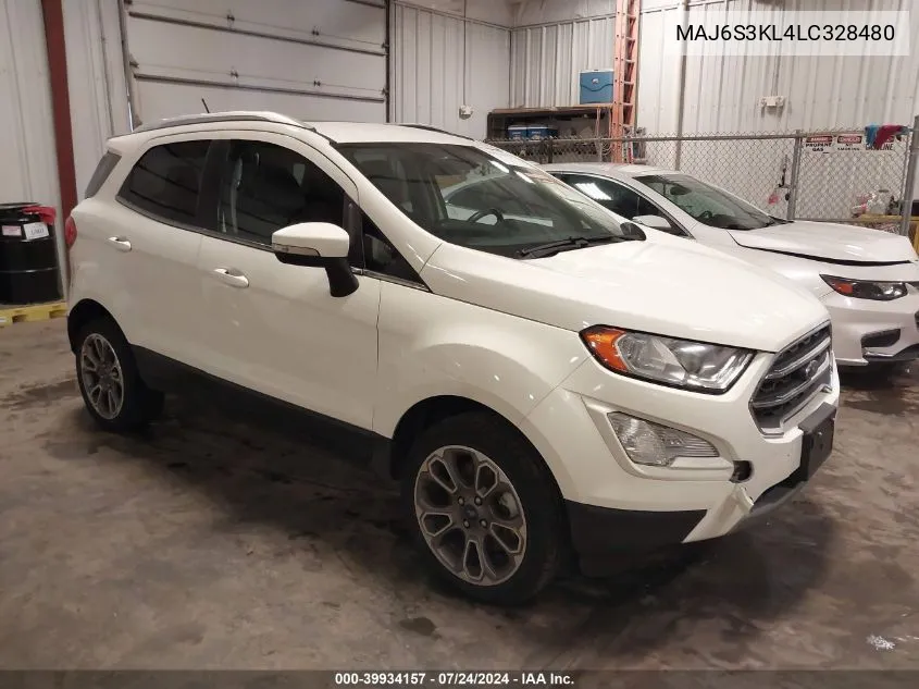 2020 Ford Ecosport Titanium VIN: MAJ6S3KL4LC328480 Lot: 39934157