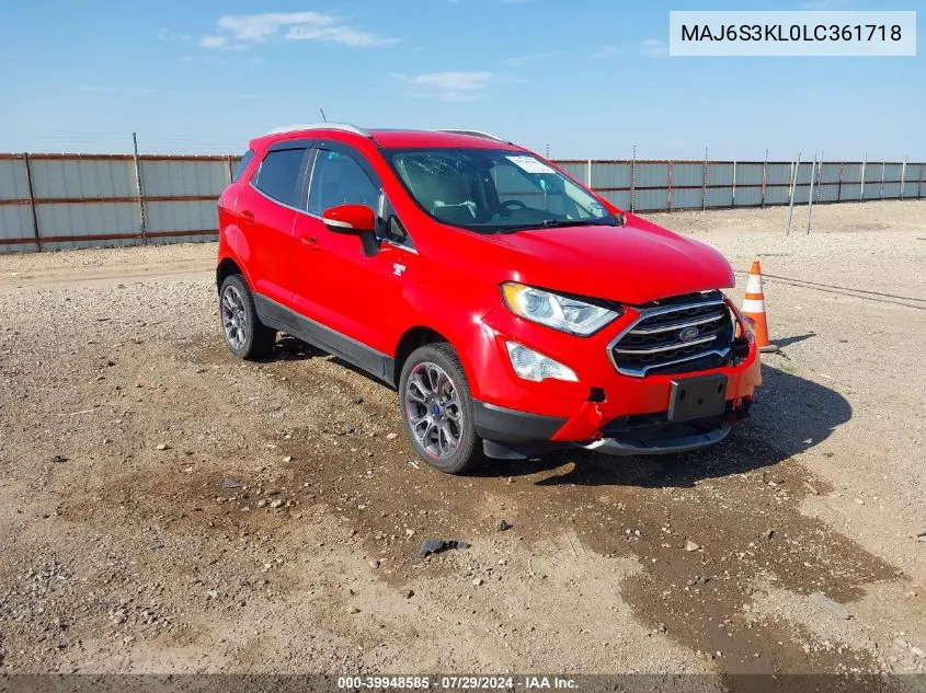 MAJ6S3KL0LC361718 2020 Ford Ecosport Titanium