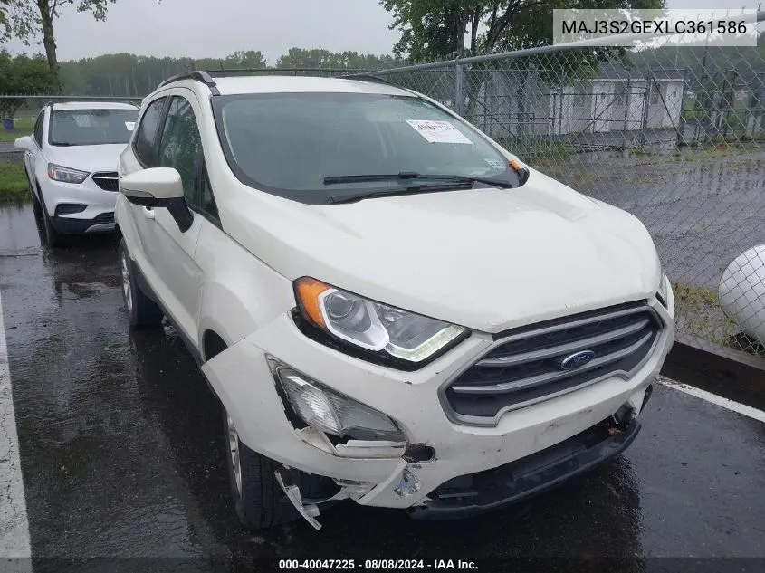 2020 Ford Ecosport Se VIN: MAJ3S2GEXLC361586 Lot: 40047225