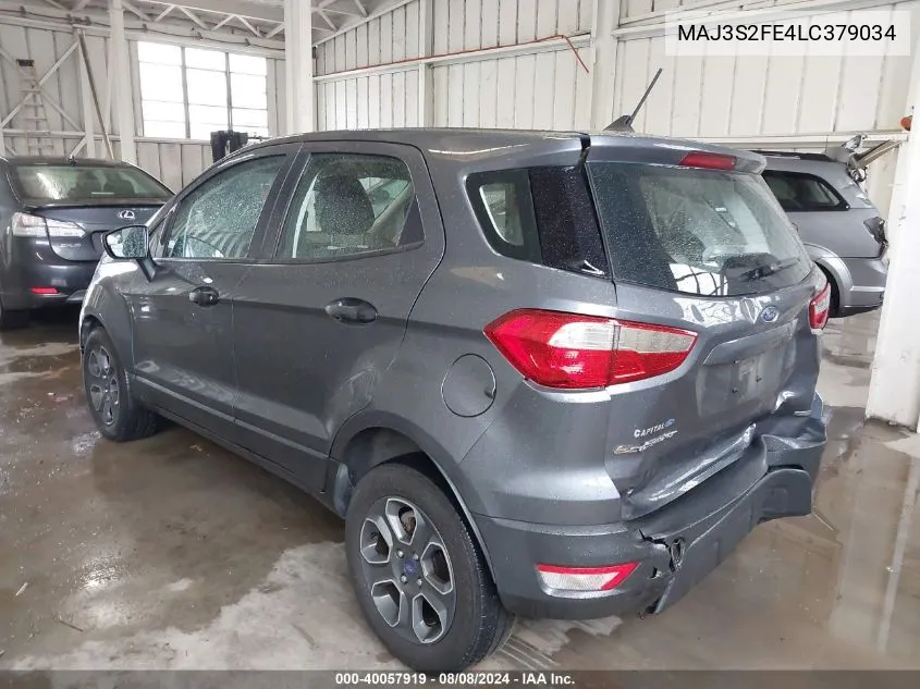 MAJ3S2FE4LC379034 2020 Ford Ecosport S