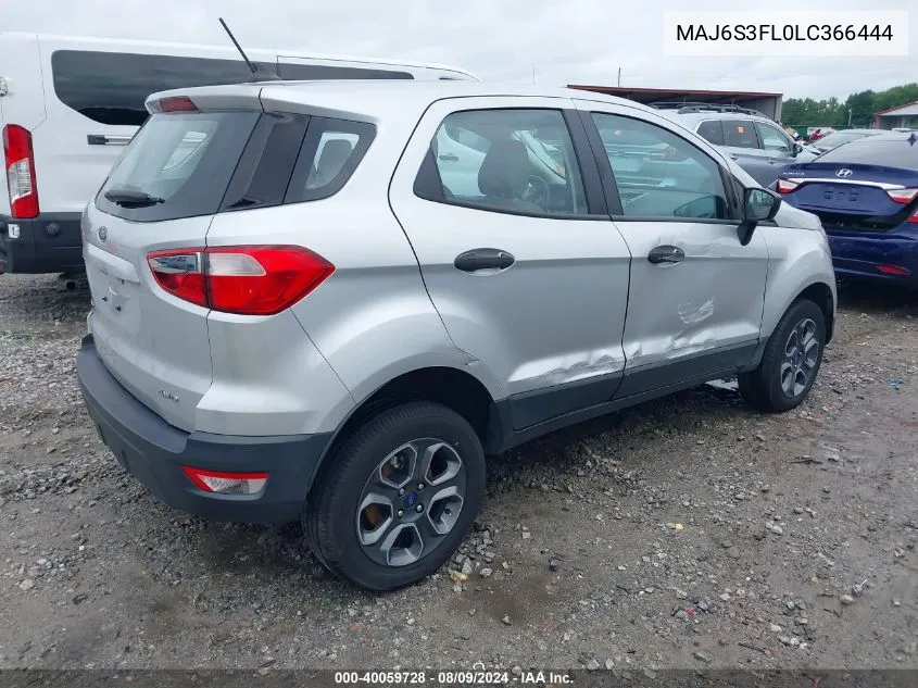 MAJ6S3FL0LC366444 2020 Ford Ecosport S