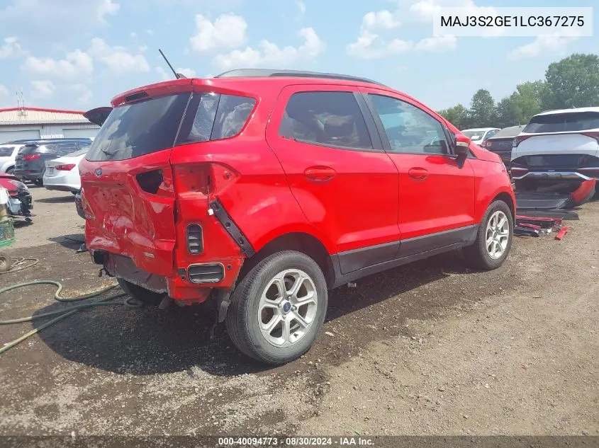 2020 Ford Ecosport Se VIN: MAJ3S2GE1LC367275 Lot: 40094773