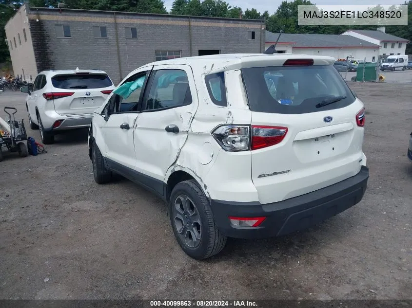 2020 Ford Ecosport S VIN: MAJ3S2FE1LC348520 Lot: 40099863