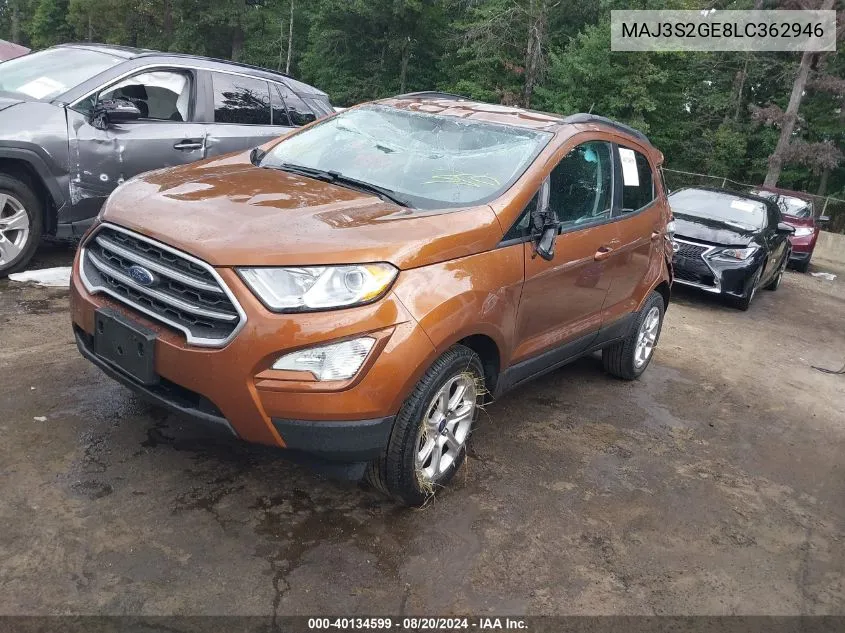 MAJ3S2GE8LC362946 2020 Ford Ecosport Se