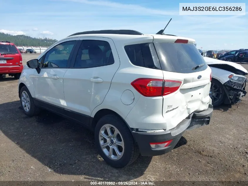 MAJ3S2GE6LC356286 2020 Ford Ecosport Se