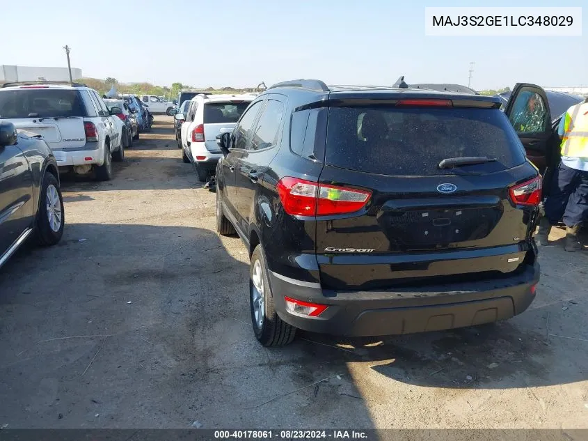 2020 Ford Ecosport Se VIN: MAJ3S2GE1LC348029 Lot: 40178061