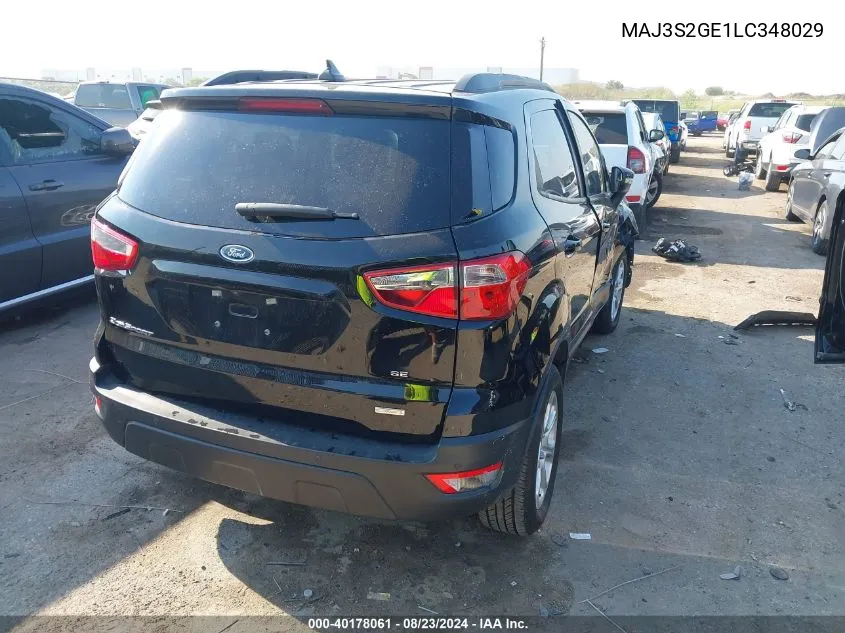 2020 Ford Ecosport Se VIN: MAJ3S2GE1LC348029 Lot: 40178061