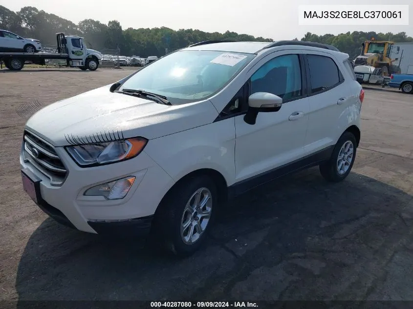 2020 Ford Ecosport Se VIN: MAJ3S2GE8LC370061 Lot: 40287080