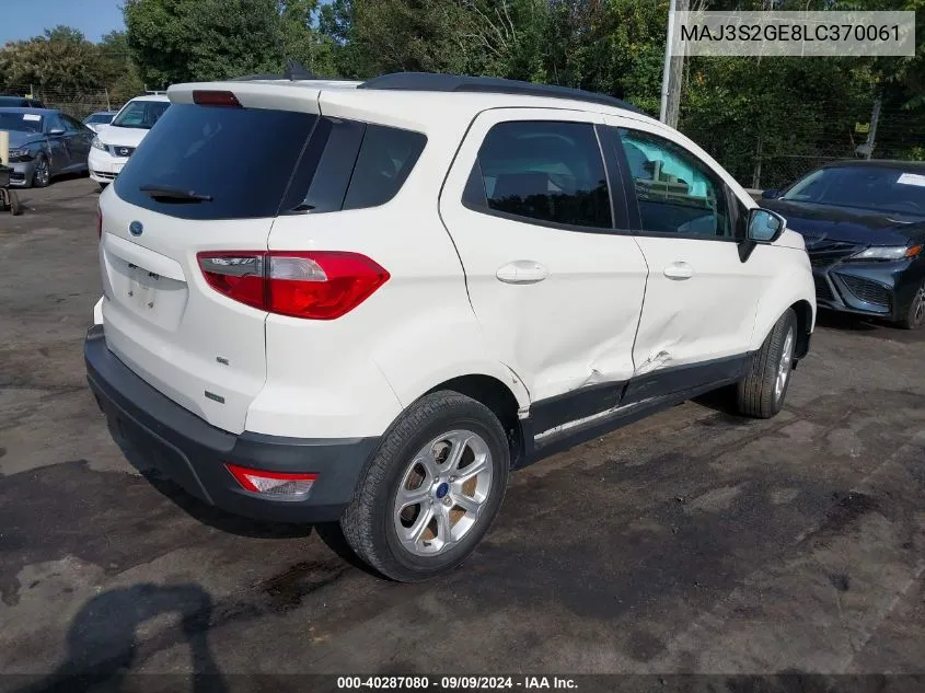 2020 Ford Ecosport Se VIN: MAJ3S2GE8LC370061 Lot: 40287080