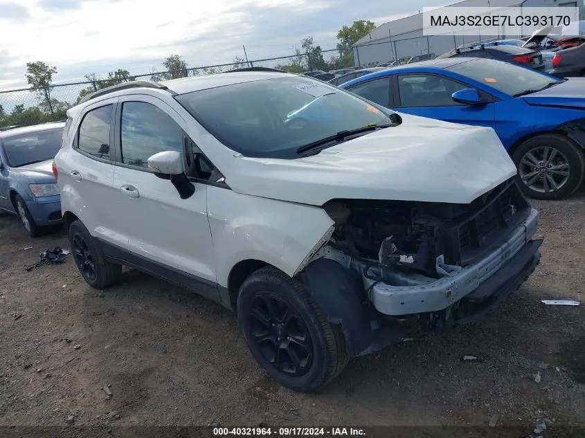 2020 Ford Ecosport Se VIN: MAJ3S2GE7LC393170 Lot: 40321964