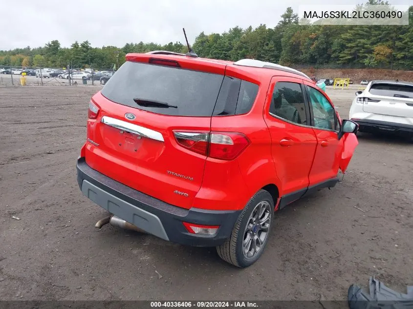 MAJ6S3KL2LC360490 2020 Ford Ecosport Titanium