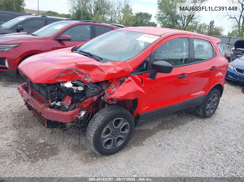 2020 Ford Ecosport S VIN: MAJ6S3FL1LC391448 Lot: 40355297