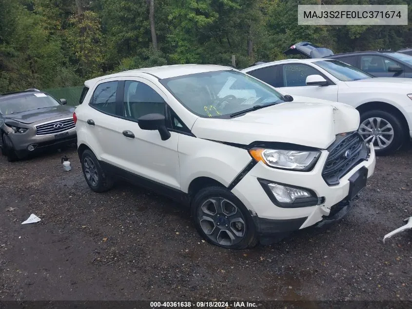 2020 Ford Ecosport S VIN: MAJ3S2FE0LC371674 Lot: 40361638