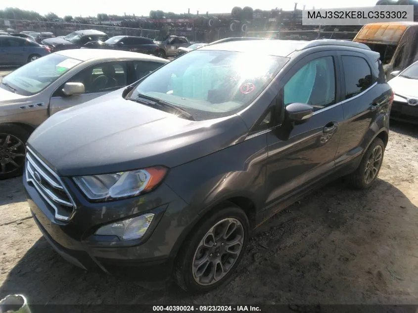 2020 Ford Ecosport Titanium VIN: MAJ3S2KE8LC353302 Lot: 40390024