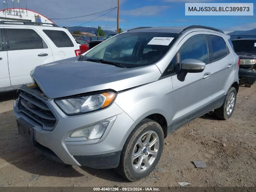 2020 Ford Ecosport Se VIN: MAJ6S3GL8LC389873 Lot: 40401296