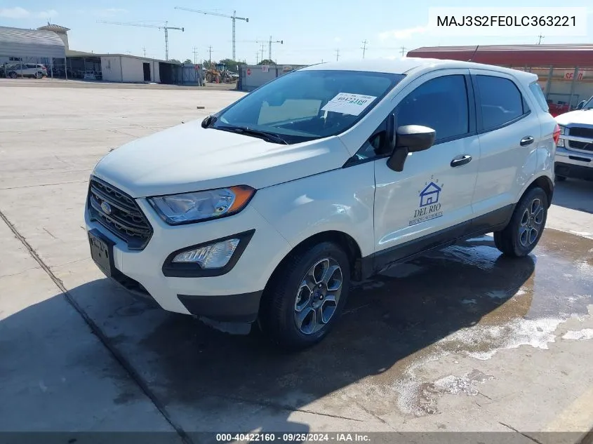 MAJ3S2FE0LC363221 2020 Ford Ecosport S