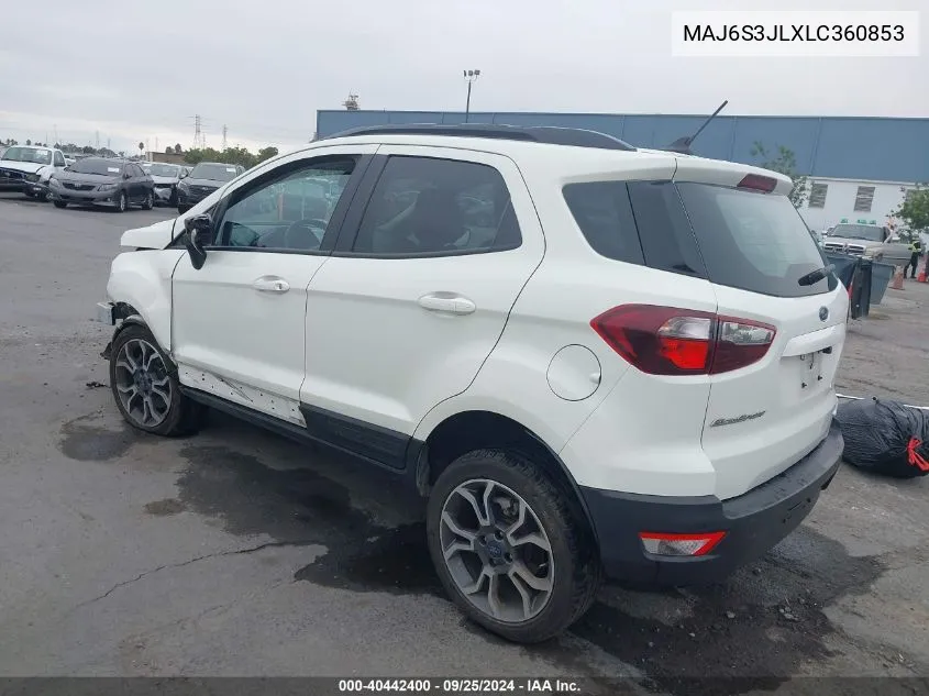 MAJ6S3JLXLC360853 2020 Ford Ecosport Ses