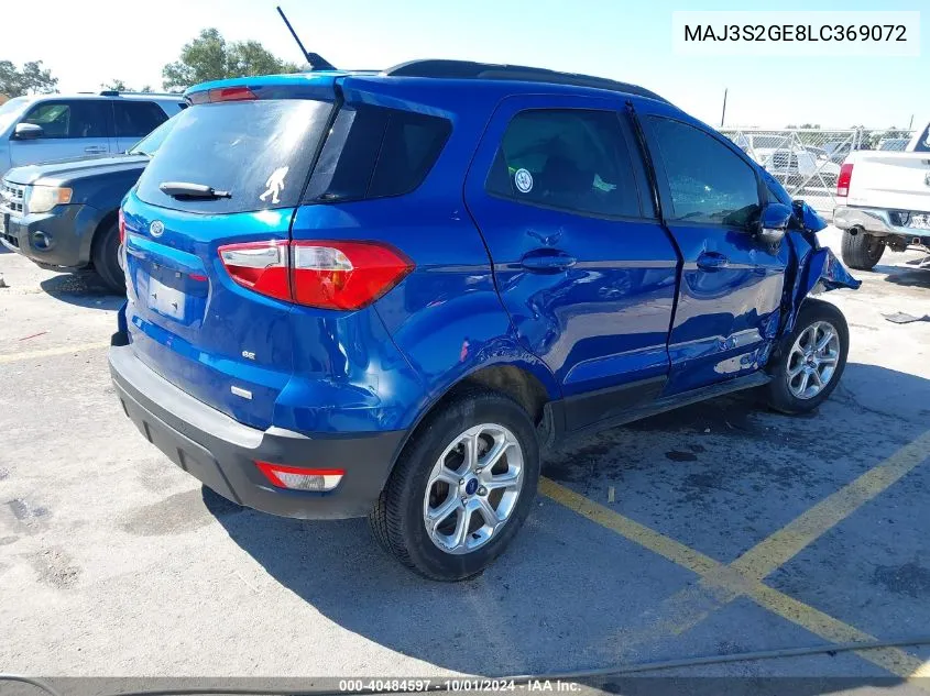 2020 Ford Ecosport Se VIN: MAJ3S2GE8LC369072 Lot: 40484597