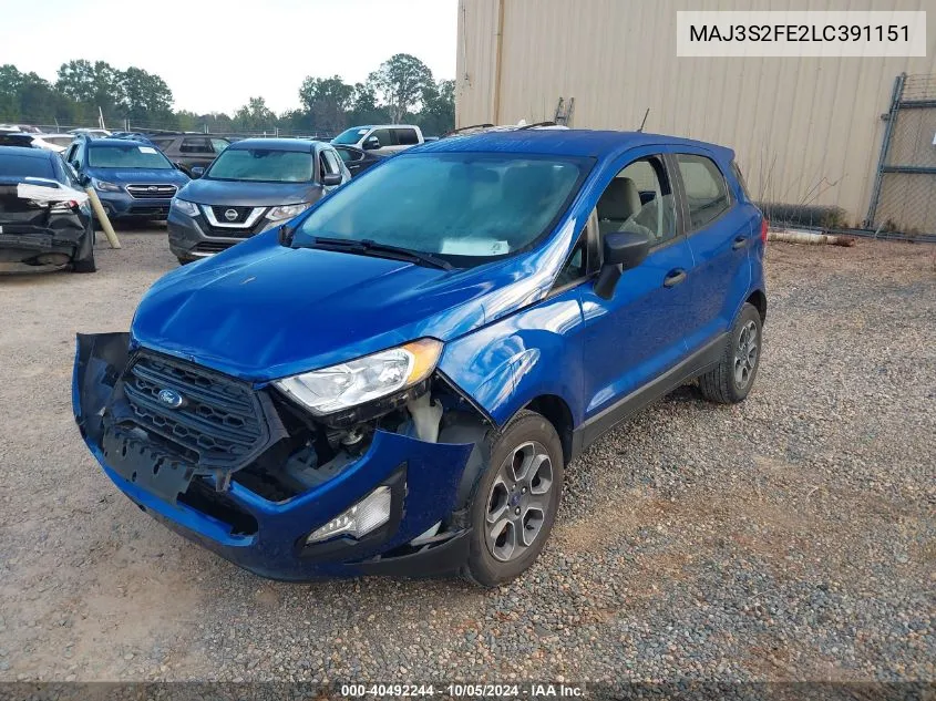 2020 Ford Ecosport S VIN: MAJ3S2FE2LC391151 Lot: 40492244