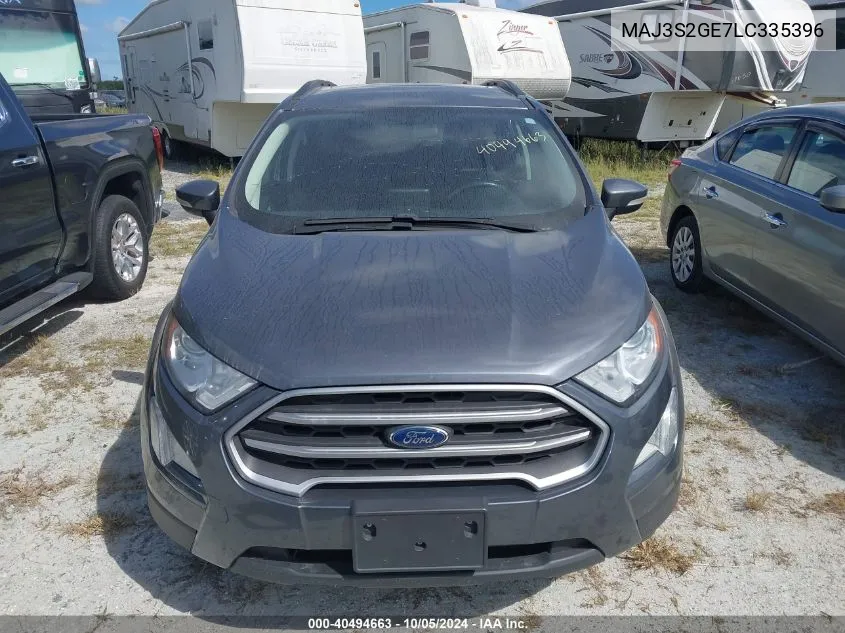 2020 Ford Ecosport Se VIN: MAJ3S2GE7LC335396 Lot: 40494663