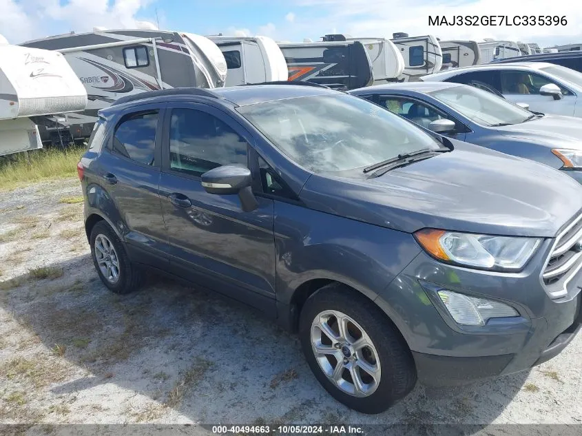 2020 Ford Ecosport Se VIN: MAJ3S2GE7LC335396 Lot: 40494663