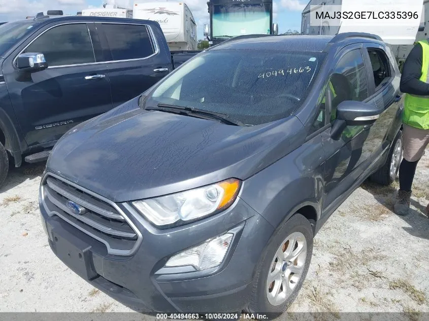 2020 Ford Ecosport Se VIN: MAJ3S2GE7LC335396 Lot: 40494663