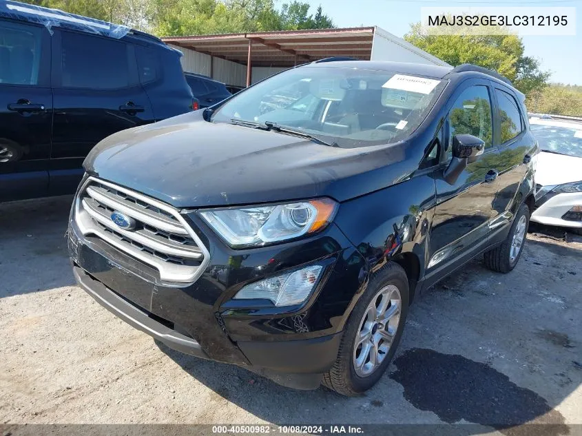 2020 Ford Ecosport Se VIN: MAJ3S2GE3LC312195 Lot: 40500982