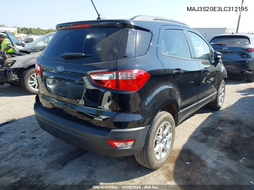 2020 Ford Ecosport Se VIN: MAJ3S2GE3LC312195 Lot: 40500982