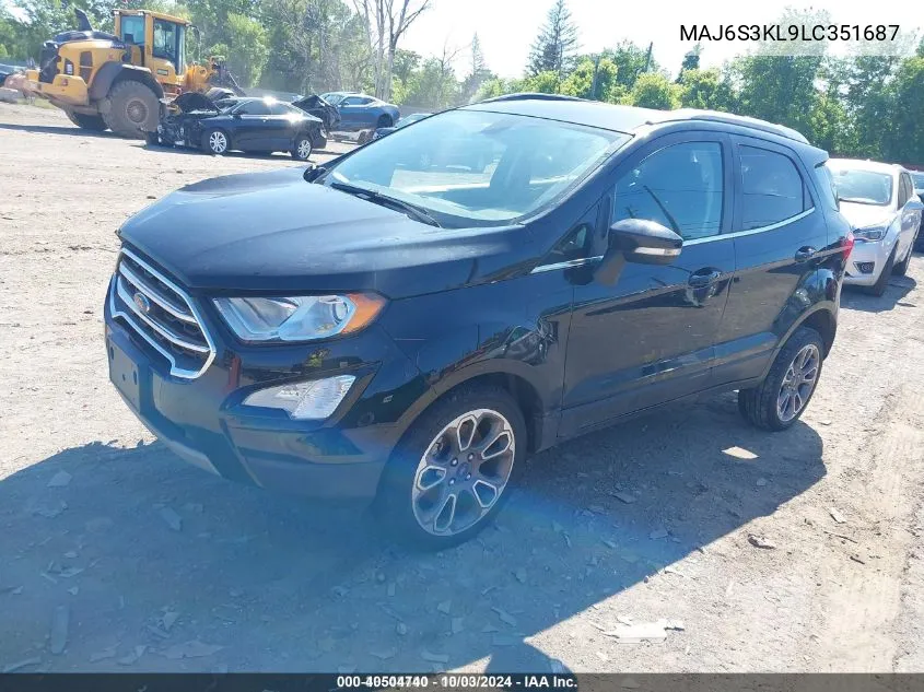 2020 Ford Ecosport Titanium VIN: MAJ6S3KL9LC351687 Lot: 40504740