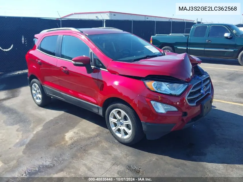 2020 Ford Ecosport Se VIN: MAJ3S2GE2LC362568 Lot: 40530448