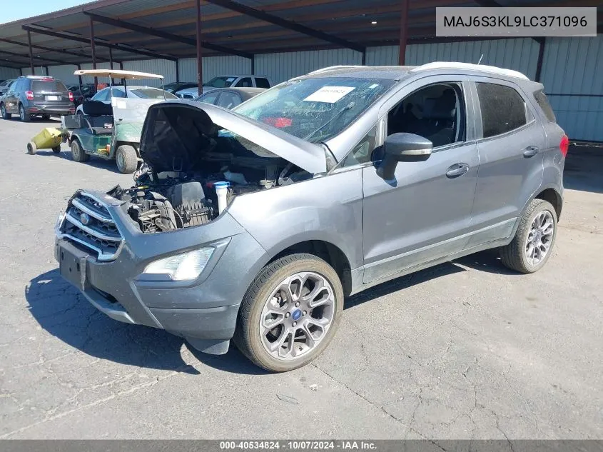 2020 Ford Ecosport Titanium VIN: MAJ6S3KL9LC371096 Lot: 40534824