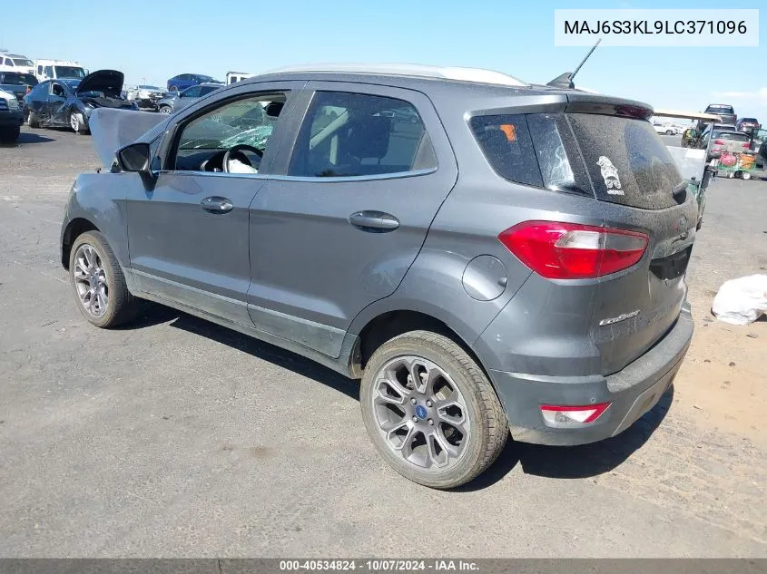 2020 Ford Ecosport Titanium VIN: MAJ6S3KL9LC371096 Lot: 40534824