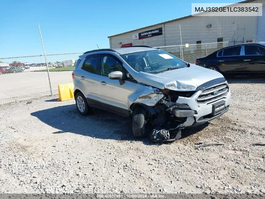 2020 Ford Ecosport Se VIN: MAJ3S2GE1LC383542 Lot: 40557981