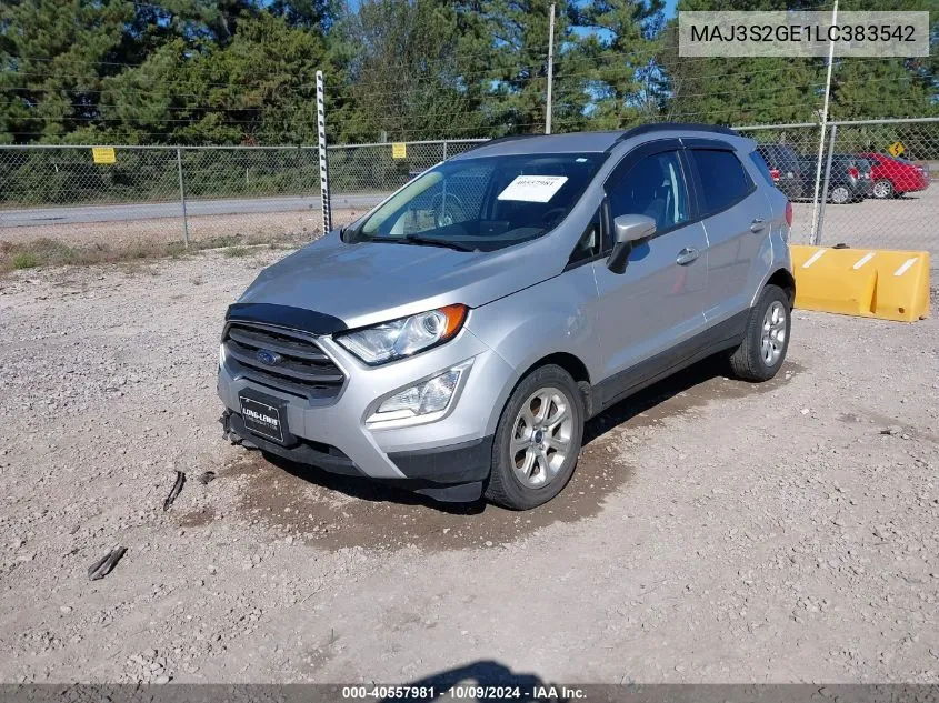 2020 Ford Ecosport Se VIN: MAJ3S2GE1LC383542 Lot: 40557981