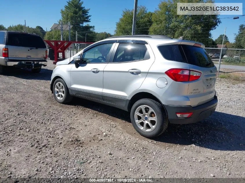 2020 Ford Ecosport Se VIN: MAJ3S2GE1LC383542 Lot: 40557981