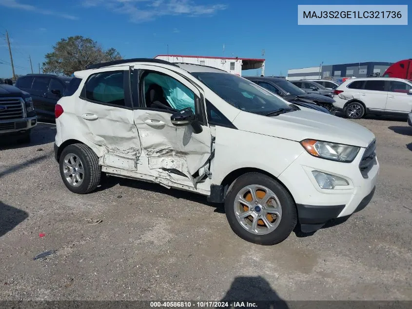 2020 Ford Ecosport Se VIN: MAJ3S2GE1LC321736 Lot: 40586810