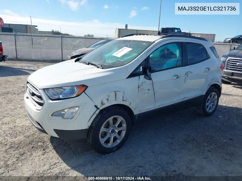 2020 Ford Ecosport Se VIN: MAJ3S2GE1LC321736 Lot: 40586810