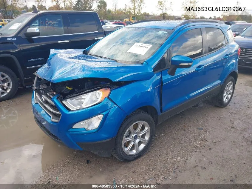 2020 Ford Ecosport Se VIN: MAJ6S3GL6LC319367 Lot: 40589950