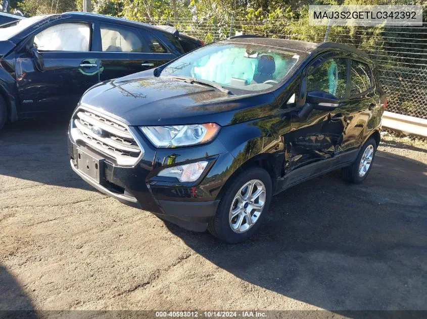 2020 Ford Ecosport Se VIN: MAJ3S2GETLC342392 Lot: 40593012