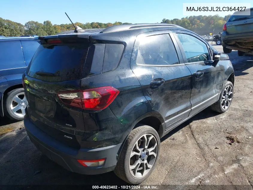 2020 Ford Ecosport Ses VIN: MAJ6S3JL2LC364427 Lot: 40623402